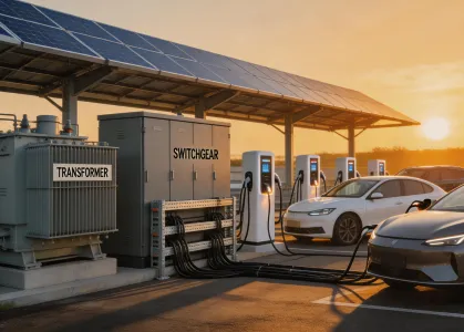 EV charging hub electrical infrastructure